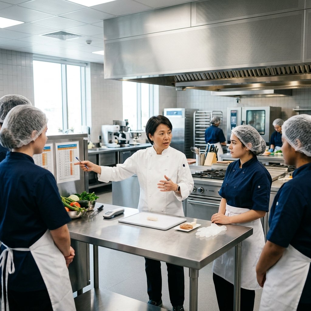 Profesional de formación sanitaria en cocina comercial